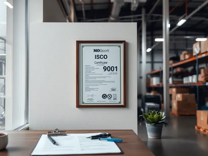 付欧ISO 9001认证证书展示